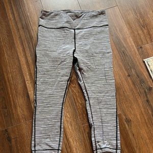 Athleta striped  crop leggings